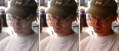 Trois version de l'image