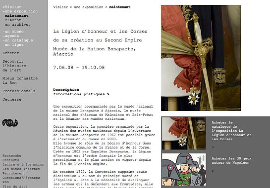 L'image semble être une annonce ou une présentation d'une exposition sur la Légion d'honneur et les Corsi à son origine durant le Second Empire. Elle mentionne le Musée de la Maison Bonaparte à Ajaccio, avec des dates précises de l'exposition. On y trouve des éléments de design qui incluent un fond sombre, du texte informatif et peut-être des illustrations ou des motifs en rapport avec le thème. Le visuel met l'accent sur l'histoire de la Légion d'honneur et son importance historique.