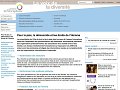 L'image semble représenter un site web dédié à la Francophonie, mettant en avant des thèmes tels que la paix, la démocratie et les droits de l'Homme. On y trouve des sections sur la langue française, la culture, les institutions et divers espaces de discussion. Le design est probablement structuré avec des titres, des liens et des informations visant à promouvoir la compréhension et le respect des valeurs universelles au sein de la communauté francophone.