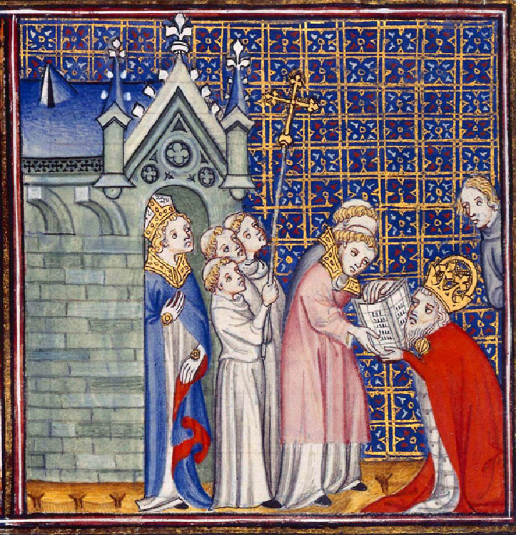 Pélerinage de l'empereur CharlesIV à l'abbaye de Saint-Maur en 1378